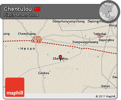 Shaded Relief 3D Map of Chentulou