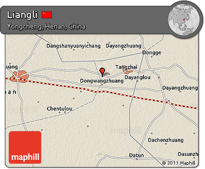 Shaded Relief 3D Map of Liangli