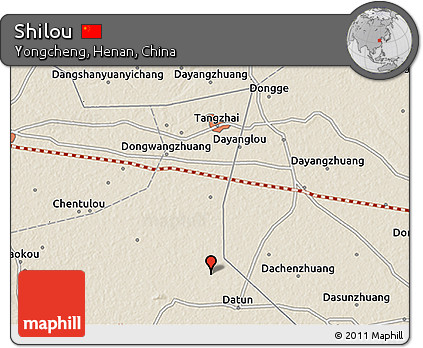 Shaded Relief 3D Map of Shilou