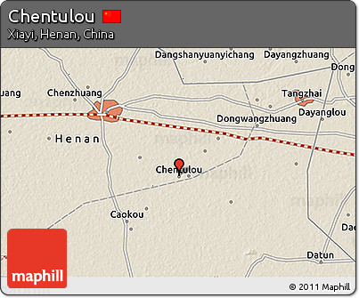 Shaded Relief 3D Map of Chentulou