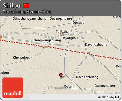 Shaded Relief 3D Map of Shilou