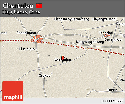 Shaded Relief 3D Map of Chentulou