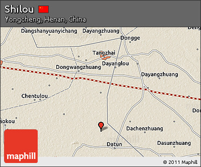 Shaded Relief 3D Map of Shilou