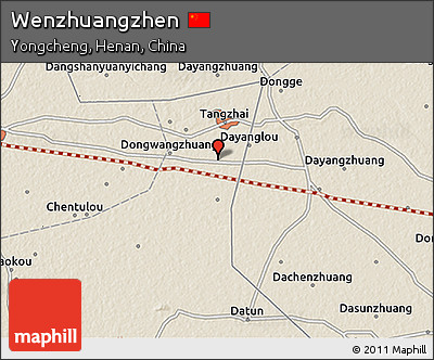 Shaded Relief 3D Map of Wenzhuangzhen