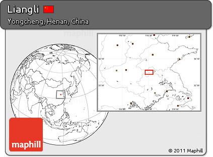 Blank Location Map of Liangli