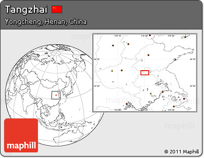 Blank Location Map of Tangzhai