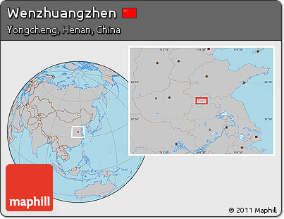 Gray Location Map of Wenzhuangzhen