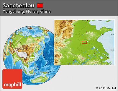 Physical Location Map of Sanchenlou