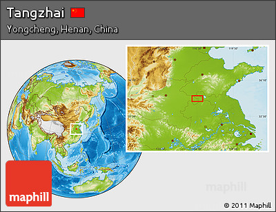 Physical Location Map of Tangzhai