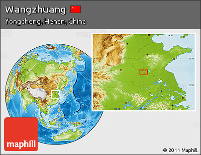 Physical Location Map of Wangzhuang