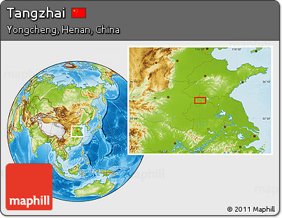Physical Location Map of Tangzhai