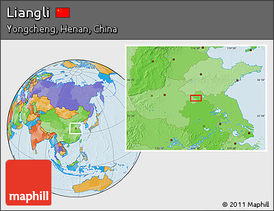 Political Location Map of Liangli