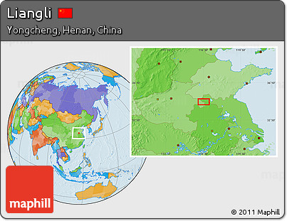 Political Location Map of Liangli