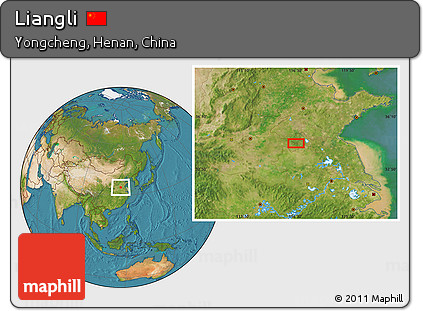Satellite Location Map of Liangli
