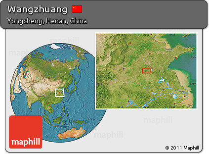Satellite Location Map of Wangzhuang