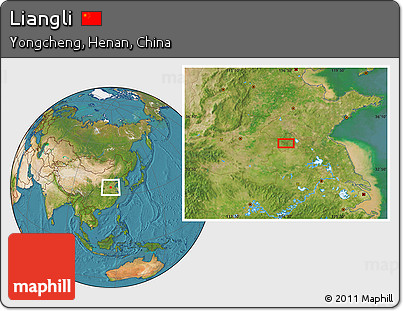 Satellite Location Map of Liangli
