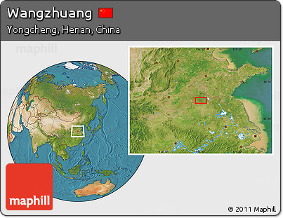 Satellite Location Map of Wangzhuang