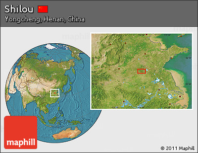 Satellite Location Map of Shilou