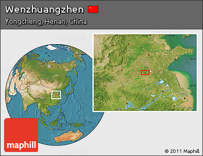 Satellite Location Map of Wenzhuangzhen