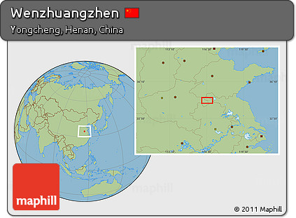 Savanna Style Location Map of Wenzhuangzhen
