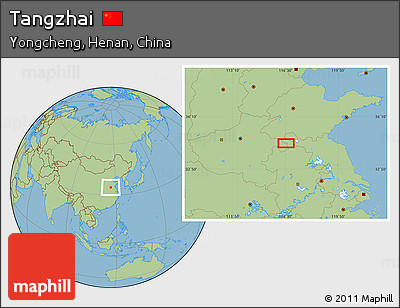 Savanna Style Location Map of Tangzhai