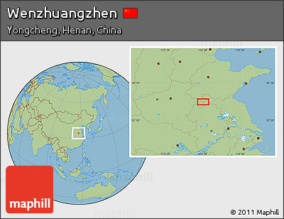 Savanna Style Location Map of Wenzhuangzhen