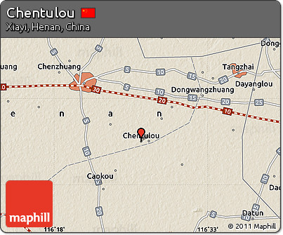 Shaded Relief Map of Chentulou