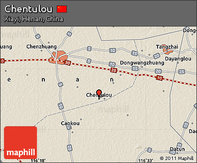 Shaded Relief Map of Chentulou