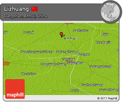 Physical Panoramic Map of Lizhuang