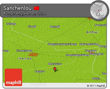Physical Panoramic Map of Sanchenlou