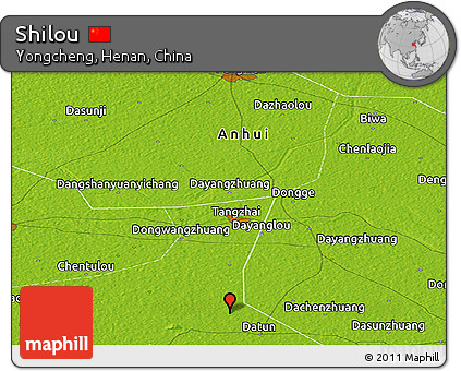 Physical Panoramic Map of Shilou