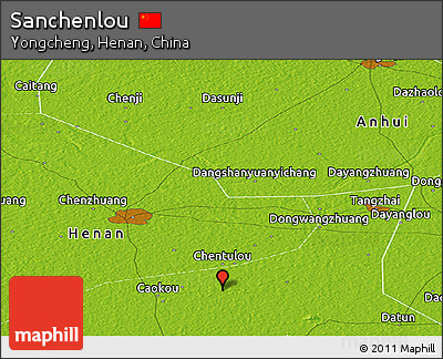 Physical Panoramic Map of Sanchenlou