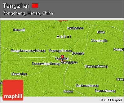 Physical Panoramic Map of Tangzhai