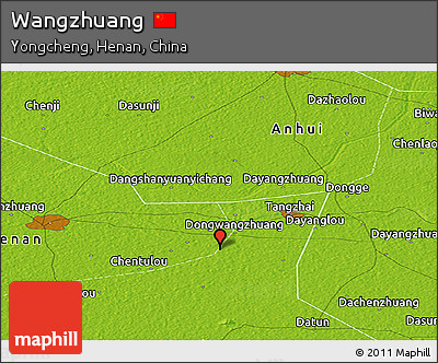 Physical Panoramic Map of Wangzhuang
