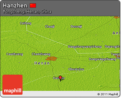 Physical Panoramic Map of Hanzhen