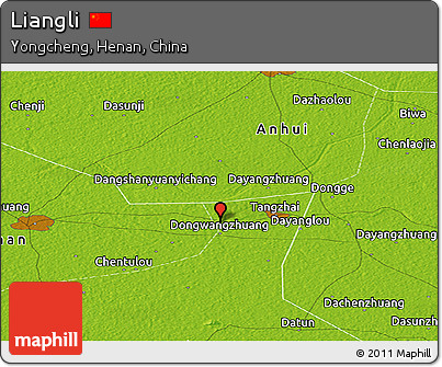 Physical Panoramic Map of Liangli