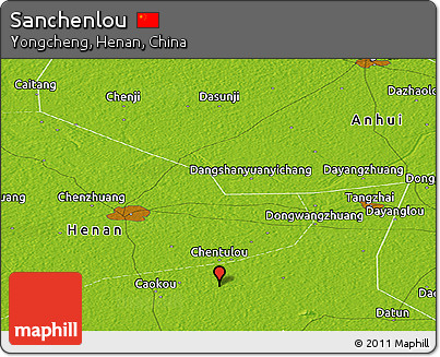 Physical Panoramic Map of Sanchenlou