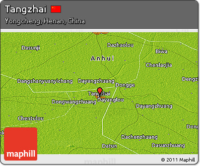 Physical Panoramic Map of Tangzhai