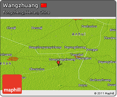 Physical Panoramic Map of Wangzhuang