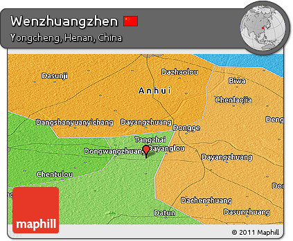 Political Panoramic Map of Wenzhuangzhen
