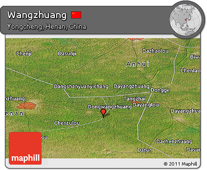 Satellite Panoramic Map of Wangzhuang