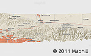 Shaded Relief Panoramic Map of Acton