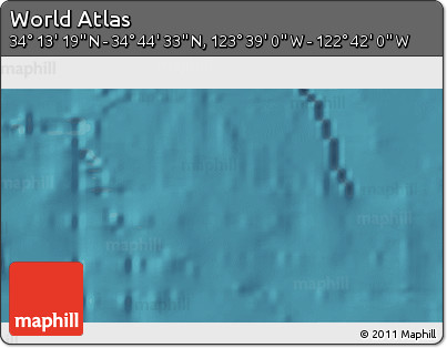 Satellite 3D Map of the Area around 34° 28' 56" N, 123° 10' 30" W
