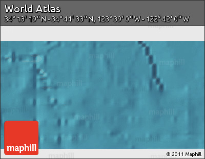 Satellite 3D Map of the Area around 34° 28' 56" N, 123° 10' 30" W