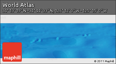 Political Panoramic Map of the Area around 34° 28' 56" N, 125° 43' 29" W