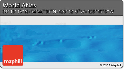 Political Panoramic Map of the Area around 34° 28' 56" N, 125° 43' 29" W
