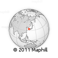 Outline Map of the Area around 34° 28' 56" N, 128° 25' 30" E, rectangular outline