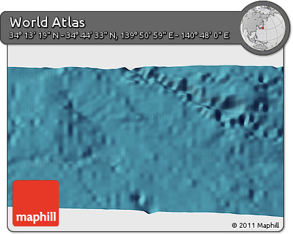 Satellite 3D Map of the Area around 34° 28' 56" N, 140° 19' 29" E