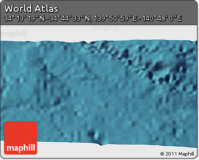Satellite 3D Map of the Area around 34° 28' 56" N, 140° 19' 29" E
