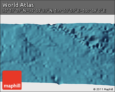 Satellite 3D Map of the Area around 34° 28' 56" N, 140° 19' 29" E